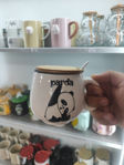 تصویر  ماگ درب چوبی و قاشقدار